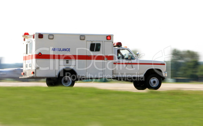 Ambulance driving fast