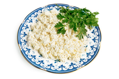 Cottage cheese and parsley