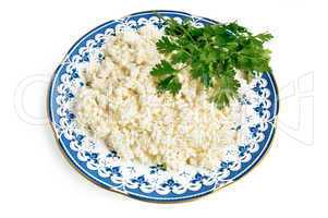 Cottage cheese and parsley