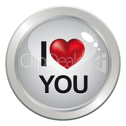 3d love button for couple