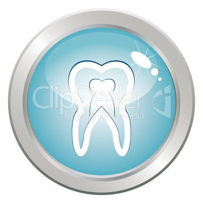 Stomatology button with tooth