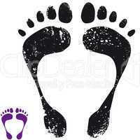 Footprint grunge detailed image