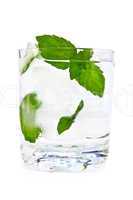 Ice water and mint