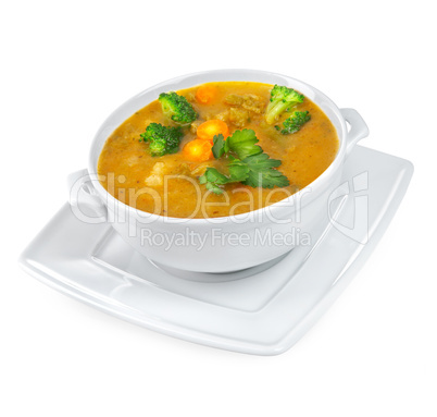 Soup of mashed with vegetables