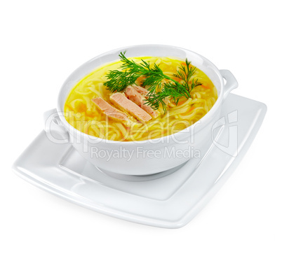 Chicken Noodle Soup isolated