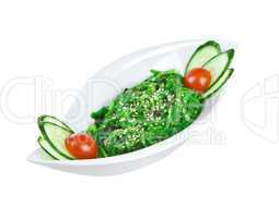 Salad from sea seaweed (chucky)