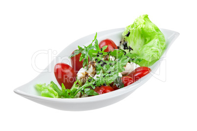 salad with quail eggs