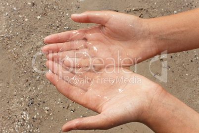 Jellyfish in hands