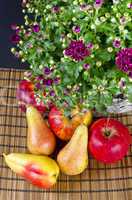 Fruit with flowers