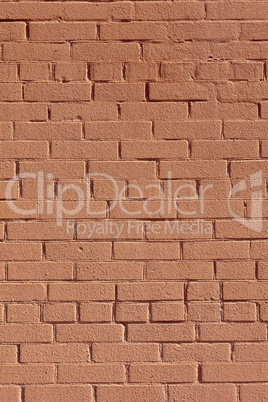 Background with old red painted brick wall