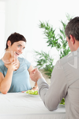 Man proposing to charming girlfriend