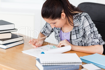 Young student doing homework