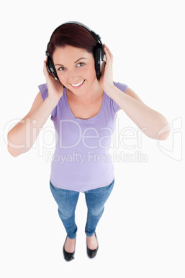 Woman with headphones