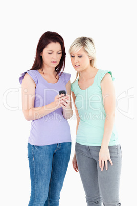 Sad Women with a phone