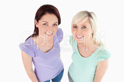 Portrait of smiling women posing