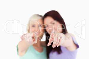 Cheerful friends posing
