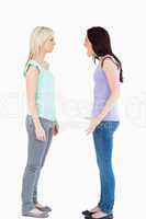 Young women arguing