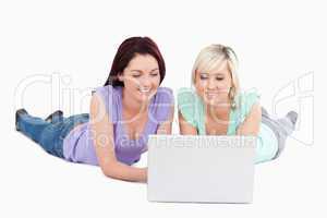 Cute women with a laptop