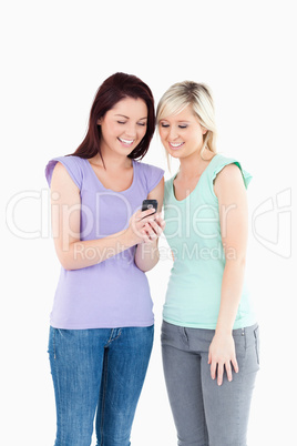 Charming Women with a phone