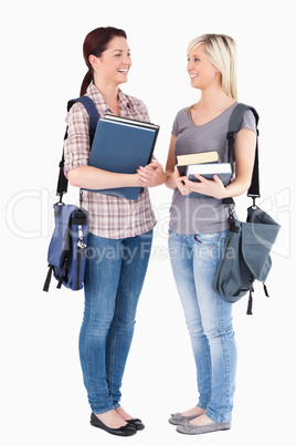 Charming College students posing