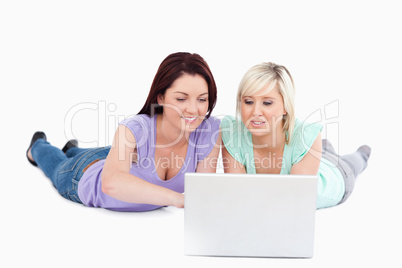 Charming women with a laptop