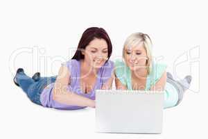 Charming women with a laptop