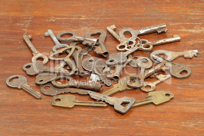 A lot of old metal keys.