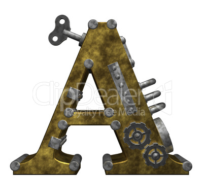 steampunk buchstabe a