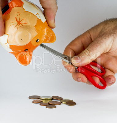 getting money out of piggy bank