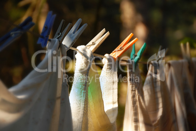 Drying laundry line