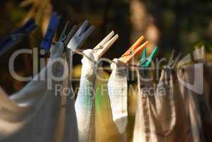 Drying laundry line