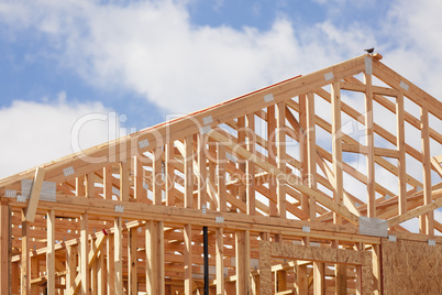 Abstract of Home Framing Construction Site