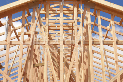 Abstract of Home Framing Construction Site