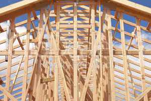 Abstract of Home Framing Construction Site