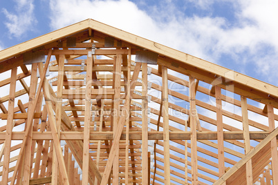 Abstract of Home Framing Construction Site