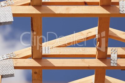 Abstract of Home Framing Construction Site