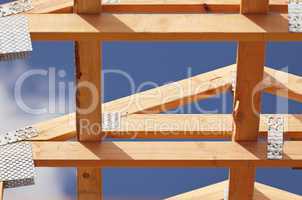 Abstract of Home Framing Construction Site