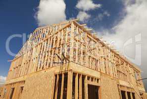 Abstract of Home Framing Construction Site