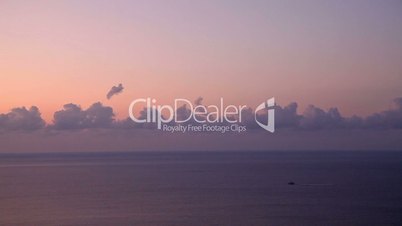 Cloudscape above the sea at sunrise