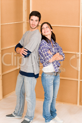 Home improvement young happy couple new house
