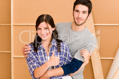 Home improvement young happy couple together