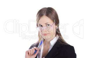 Business Woman With Pen
