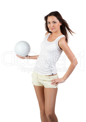 Woman with ball.