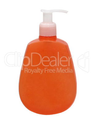 Orange cosmetic container.