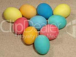 Multicolored easter eggs.