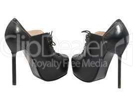 Black high-heeled shoes.