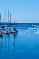Marina with sailboats