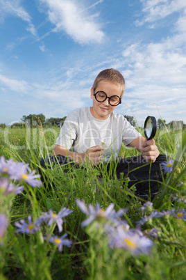 Child observing nature