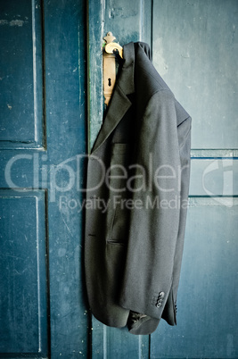 Coat hanging on a Door