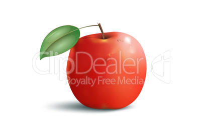 apple red with leaf